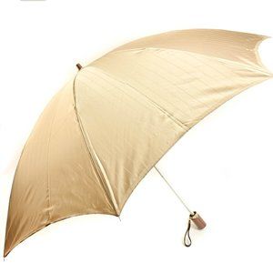 YSL: Golden Beige, "YSL" Logo Compact Umbrella mo